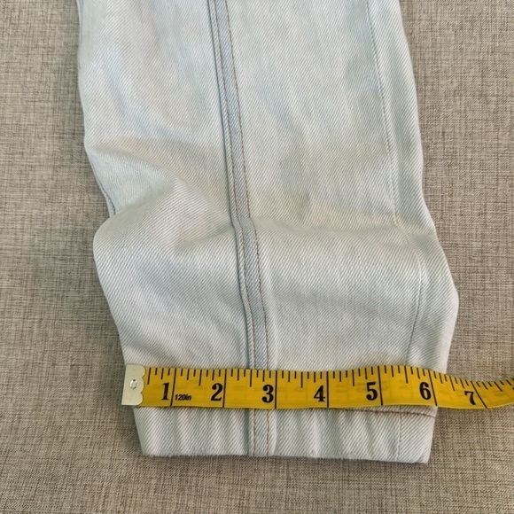 Jonathan Simkhai Standard Ace high-waisted Paper bag cropped acid‎ wash jeans 29 - Picture 13 of 16